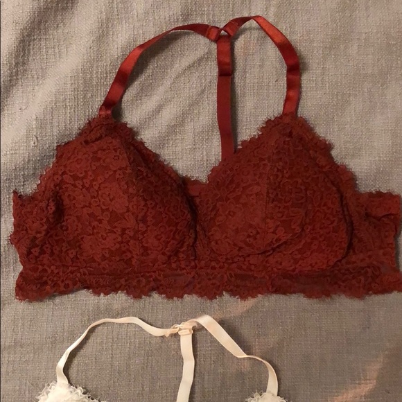 Aerie Bralettes in white and burnt orange - Picture 2 of 9